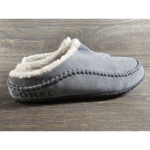 Sorel Falcon Ridge II Mens Size 9 Slippers Quarry Grey/Black NM3462-052 - Picture 2 of 9